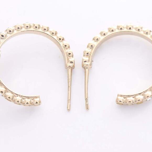 CHANEL Black Logo Earrings